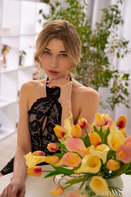 Элегантная Кристина: Эротическая фотосессия в домашней обстановке