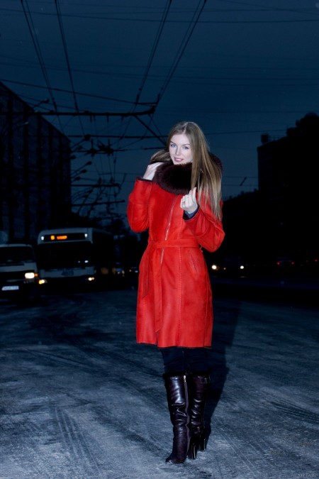 Зимняя красота: Флавия А в городе