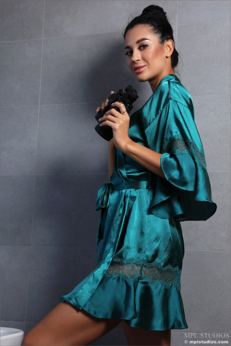 Соблазнительная сенсуальность: домашняя фешн-модель в ванной